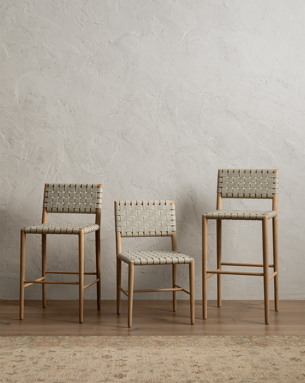 Modern Leather & White Oak Dining Chair with Tapered Legs for Dining Room