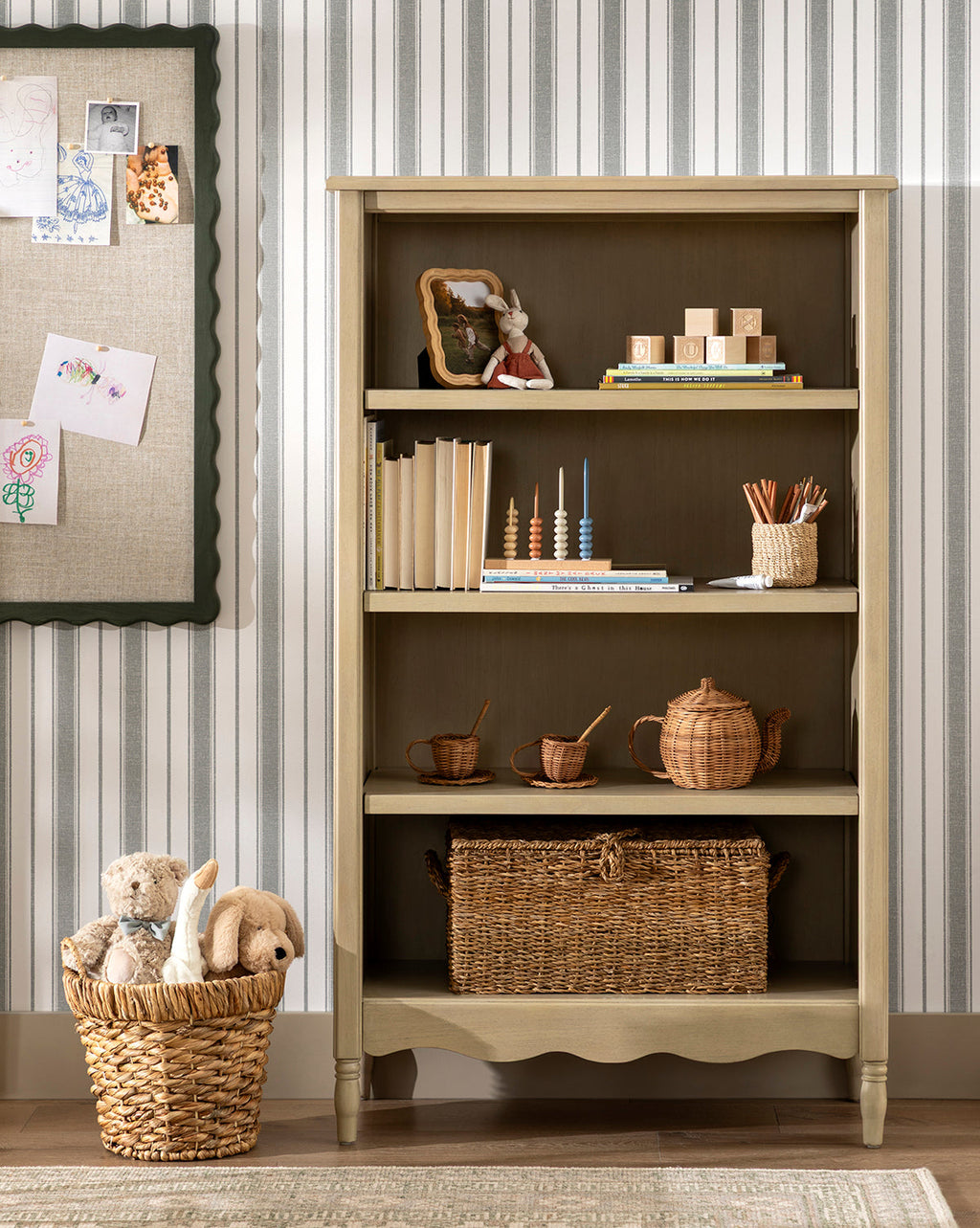 Classic Wood Bookcase with Open Shelves & GREENGUARD Gold Certification for Kids Room