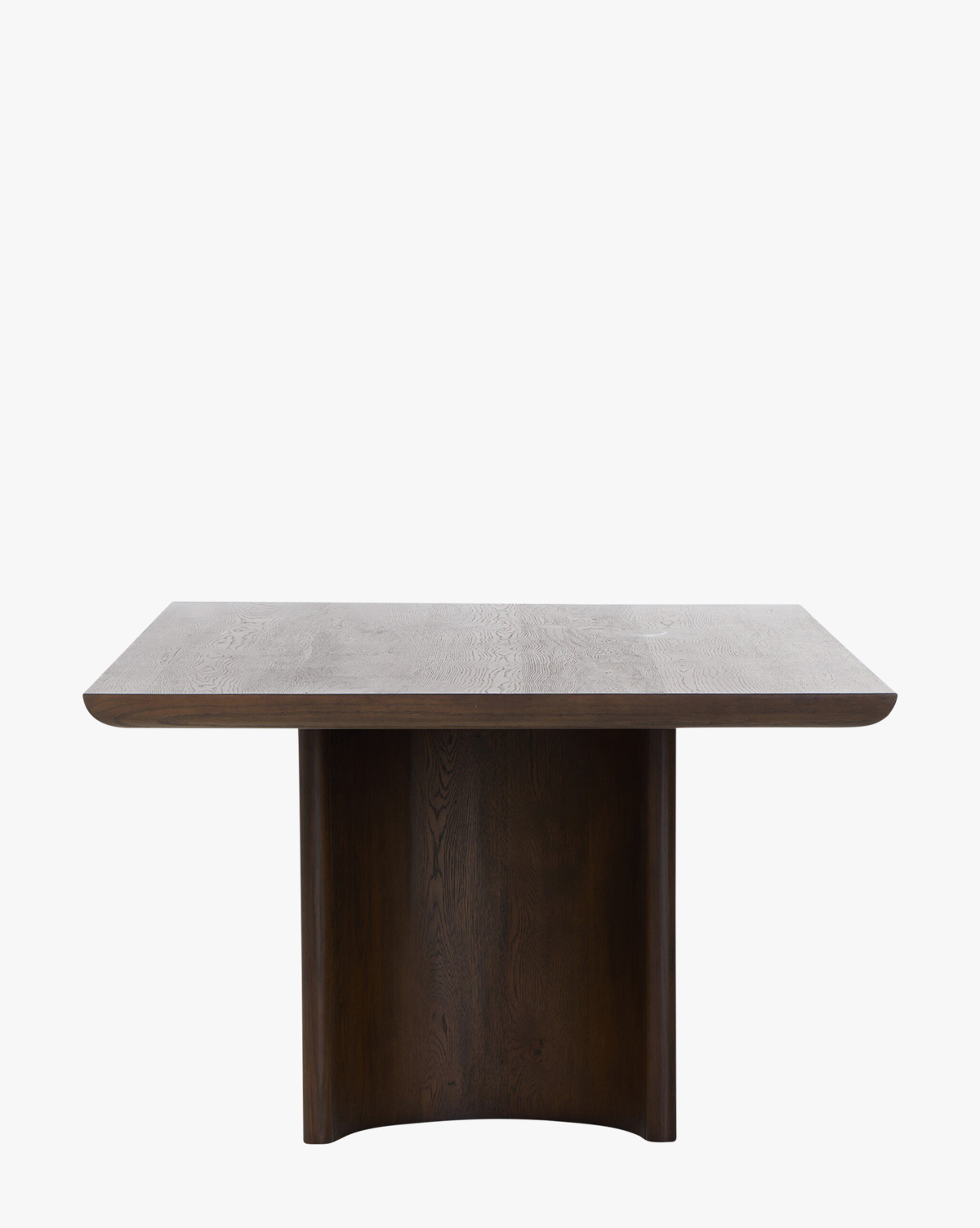 Classic Solid Oak Dining Table with Half-Moon Pedestal Legs for Dining Room