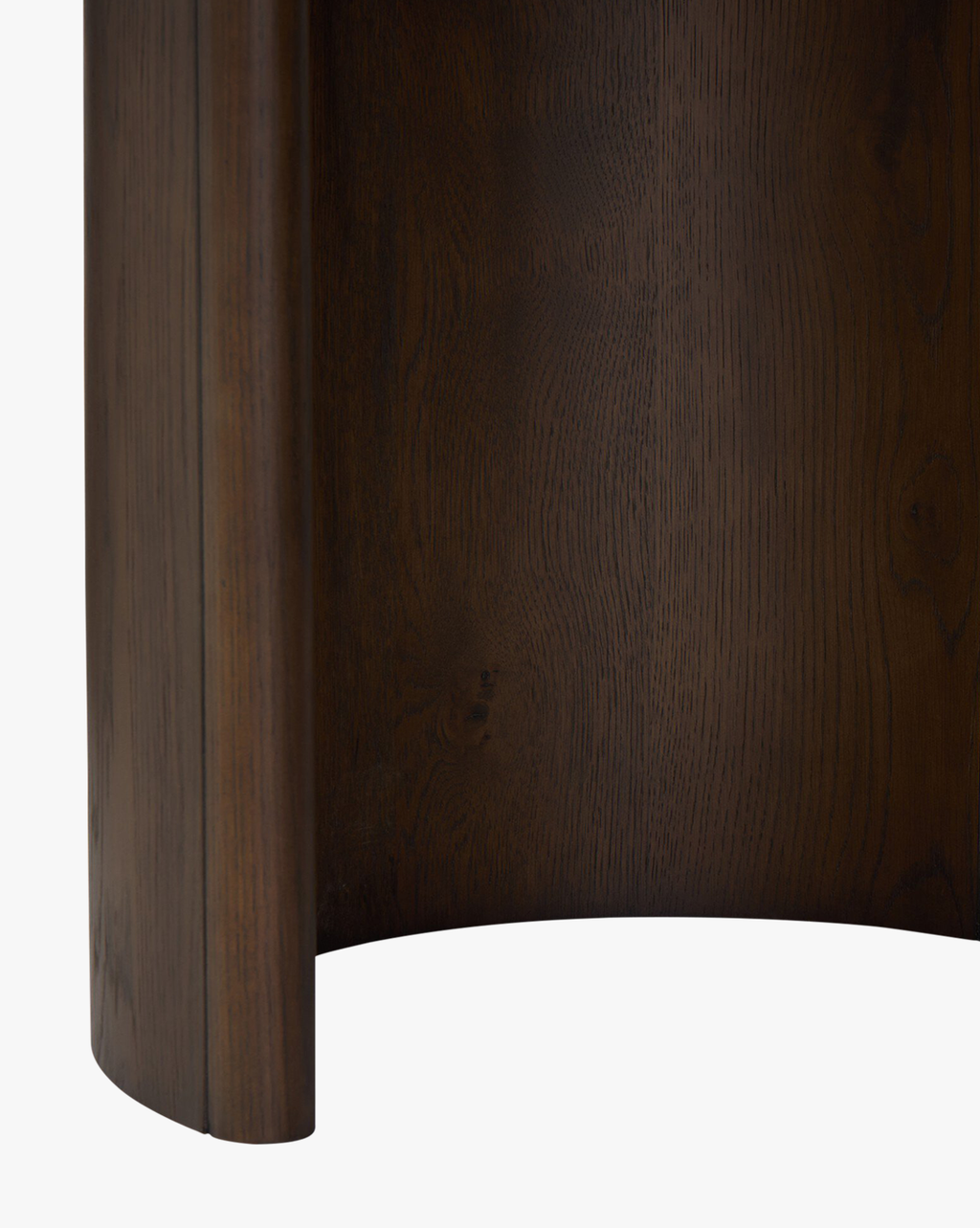 Classic Solid Oak Dining Table with Half-Moon Pedestal Legs for Dining Room