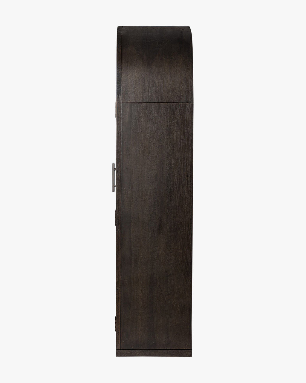 Modern Solid Oak Cabinet with Anthracite Finish & Tempered Glass for Living Room