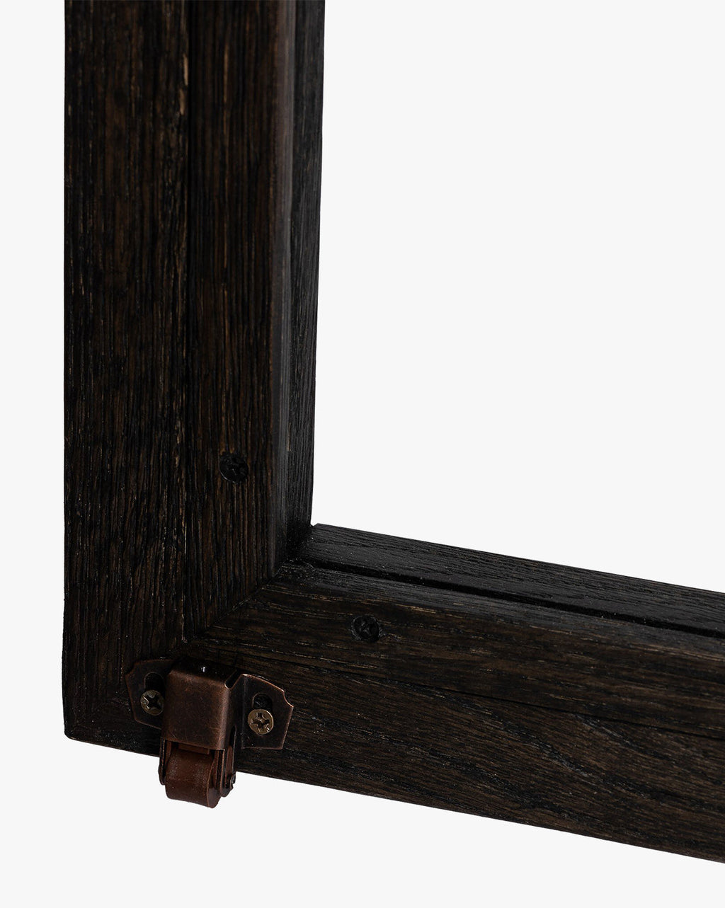 Modern Solid Oak Cabinet with Anthracite Finish & Tempered Glass for Living Room