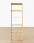 Classic Solid Wood Bookshelf with Rounded Posts & Spacious Shelving for Living Room