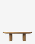 Natural Acacia Extension Dining Table with Crescent Legs for Dining Room