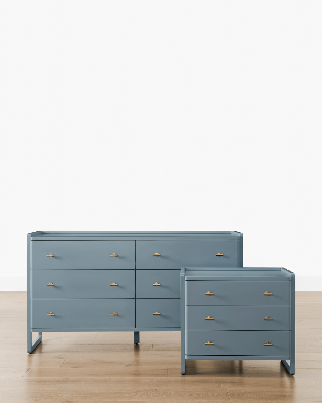 Classic Painted Nightstand with Brass Hardware for Bedroom
