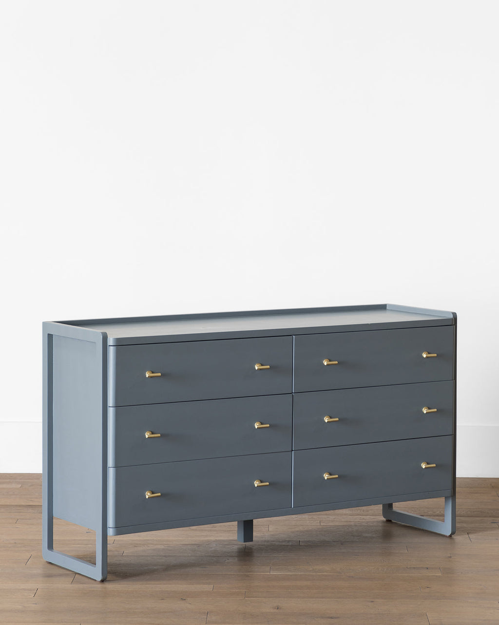 Classic Painted Dresser with Brass Hardware & Three Spacious Drawers for Bedroom