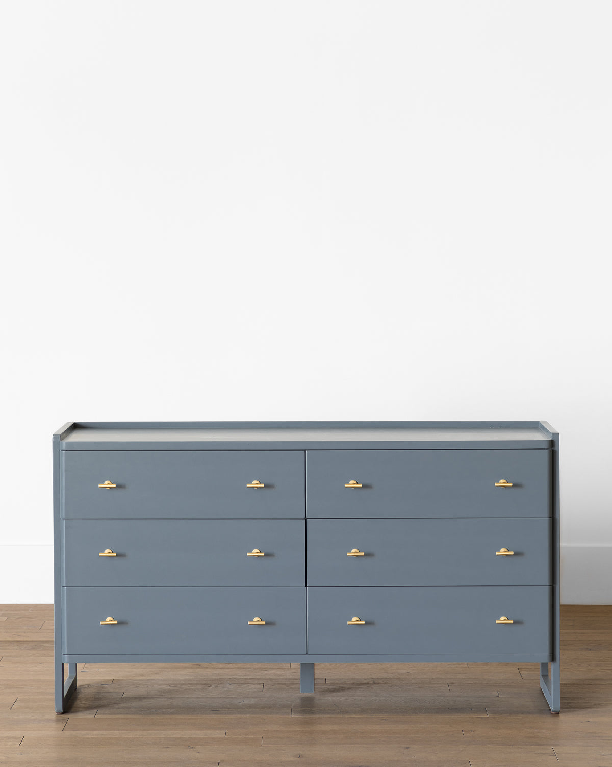 Classic Painted Dresser with Brass Hardware & Three Spacious Drawers for Bedroom