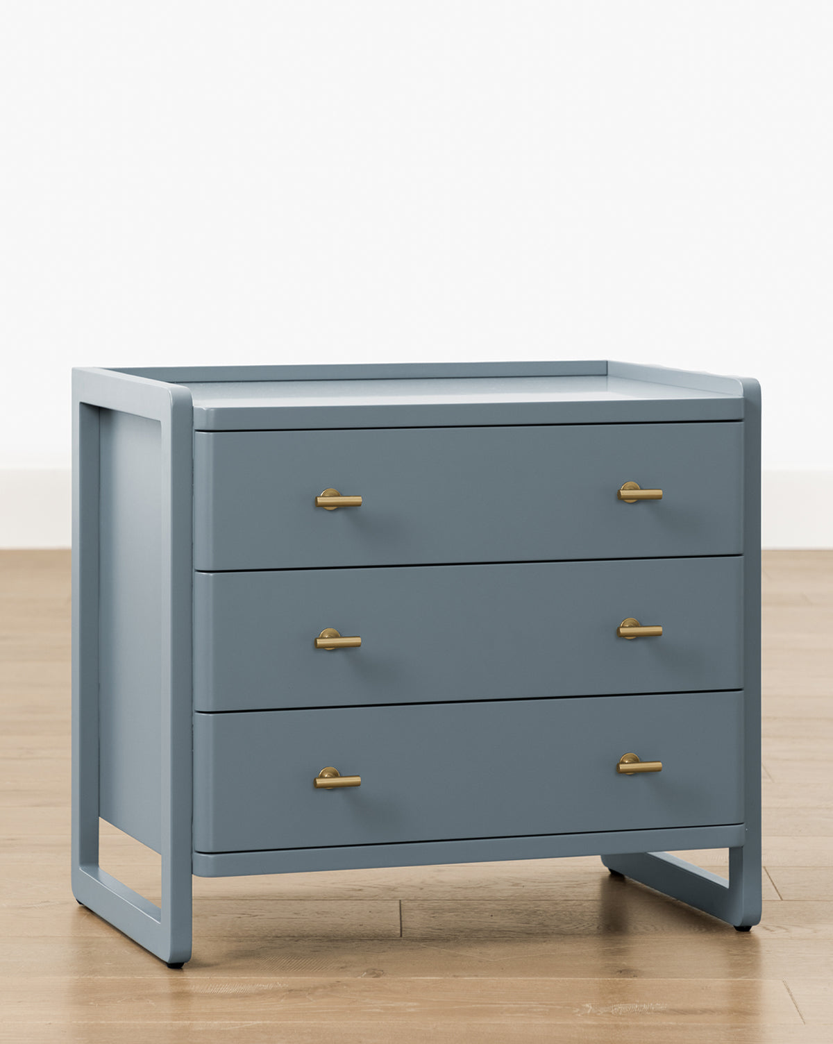 Classic Painted Nightstand with Brass Hardware for Bedroom
