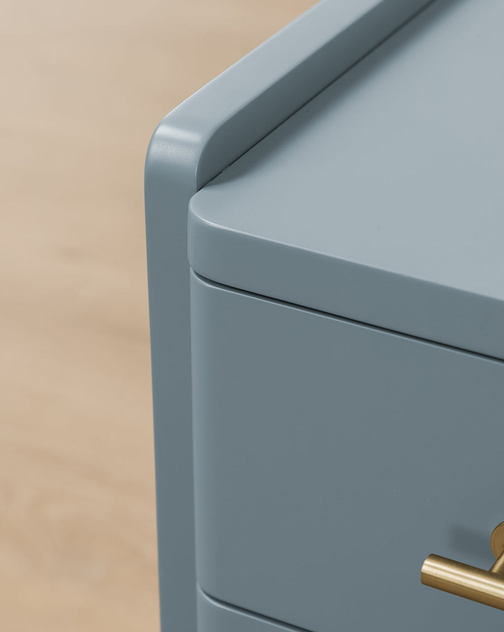 Classic Painted Nightstand with Brass Hardware for Bedroom