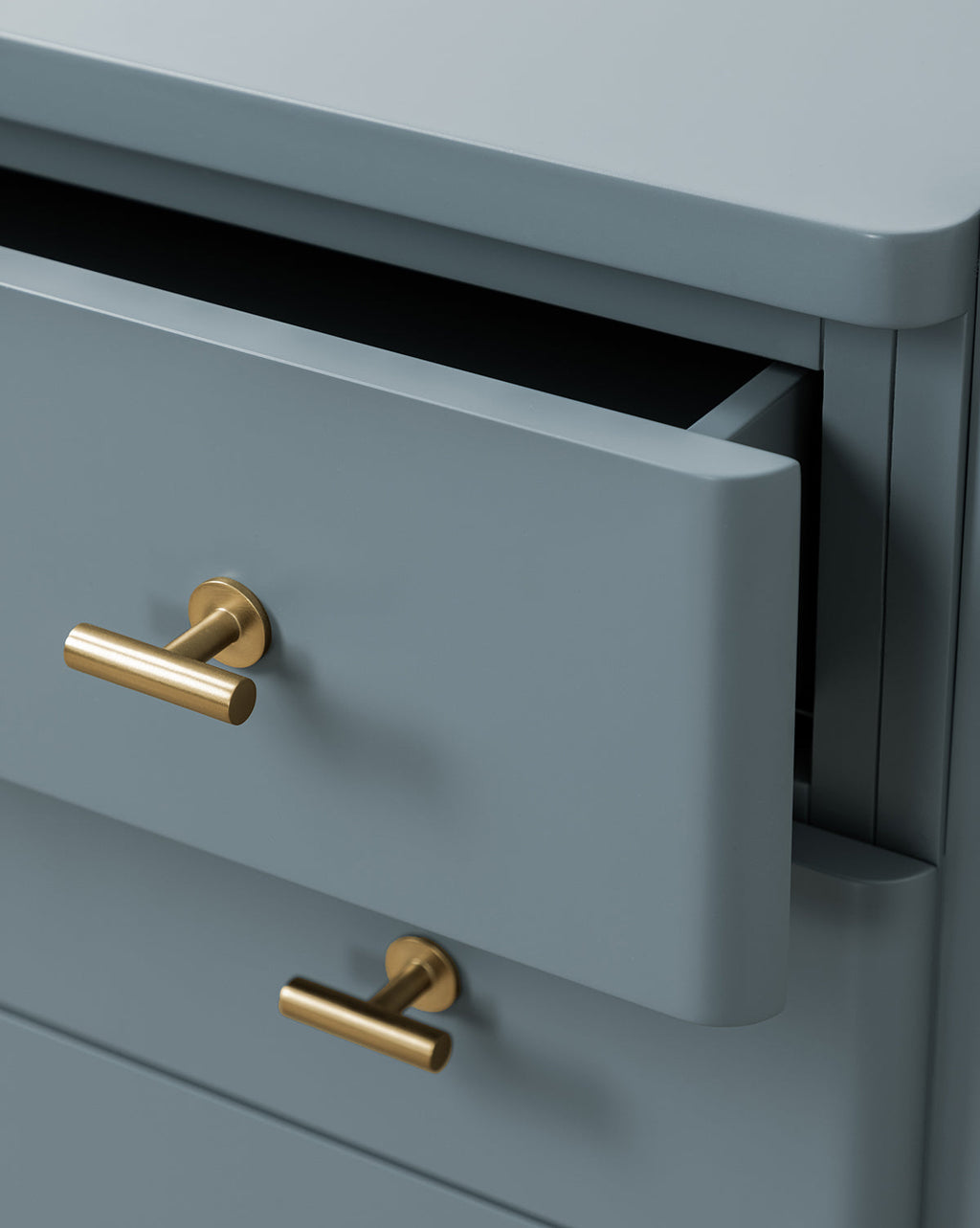 Classic Painted Nightstand with Brass Hardware for Bedroom