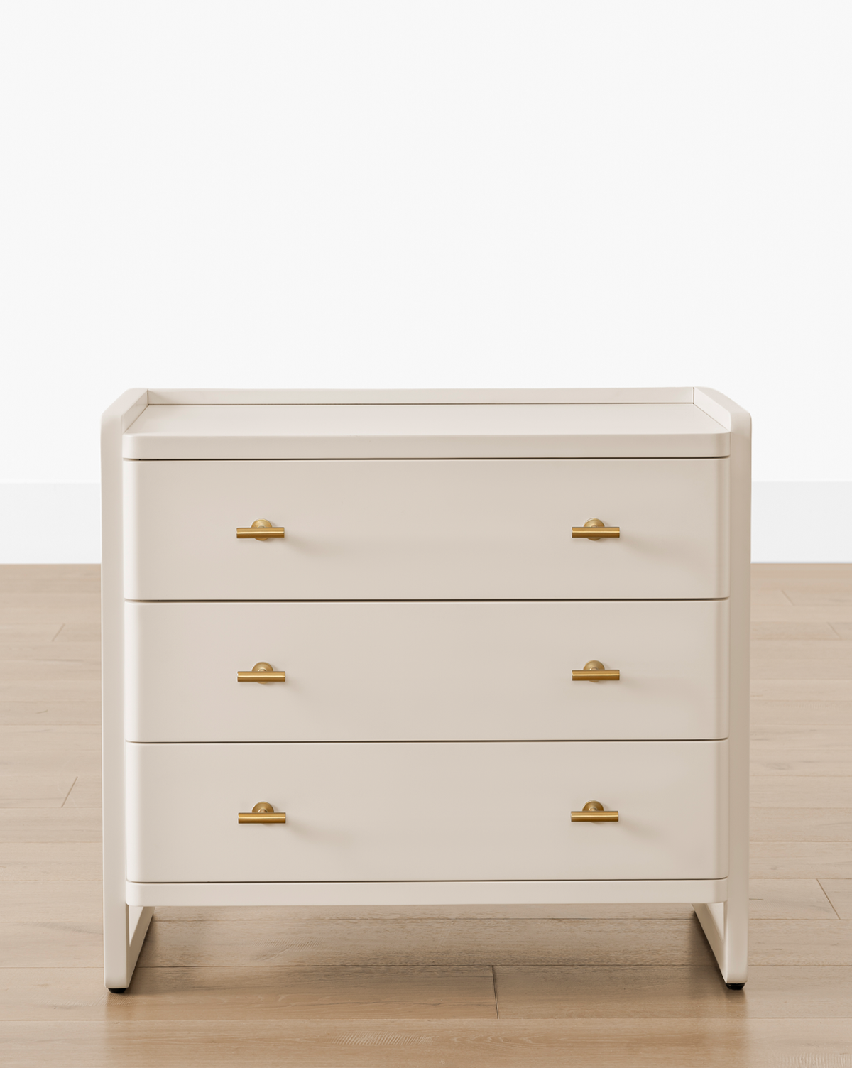 Classic Painted Nightstand with Brass Hardware for Bedroom