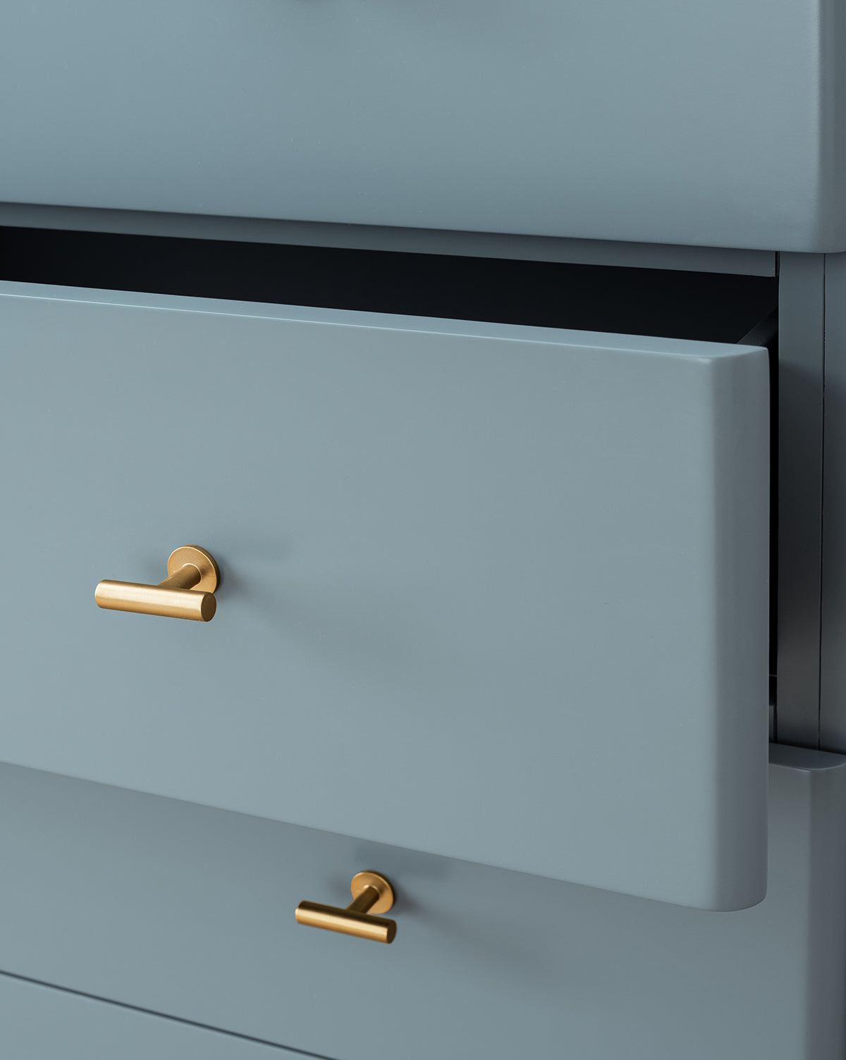 Classic Tallboy Dresser with Six Drawers & Brass Hardware for Bedroom