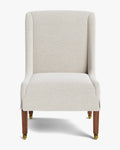 Classic Upholstered Dining Chair with Tailored Skirt & High Back for Dining Room