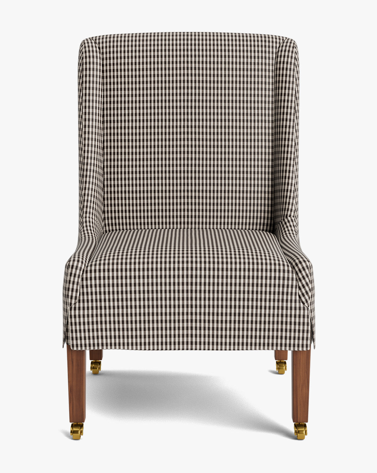 Classic Upholstered Dining Chair with Tailored Skirt & High Back for Dining Room