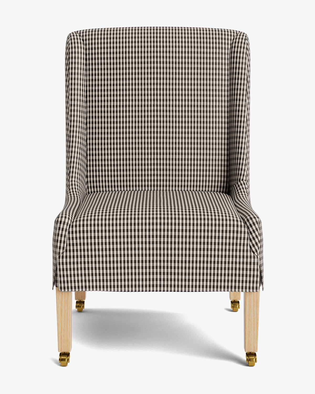 Classic Upholstered Dining Chair with Tailored Skirt & High Back for Dining Room