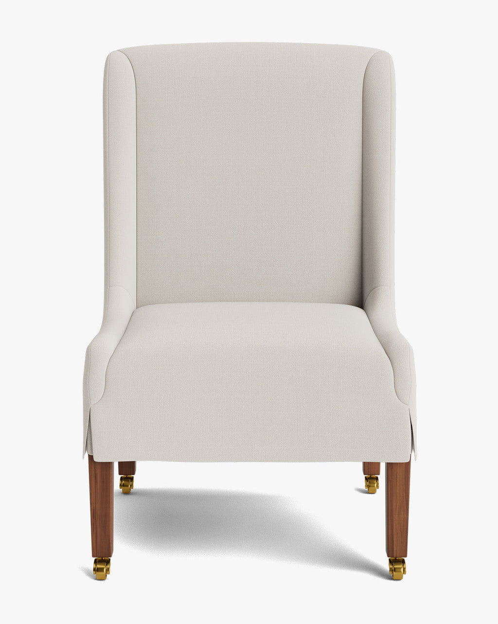 Classic Upholstered Dining Chair with Tailored Skirt & High Back for Dining Room