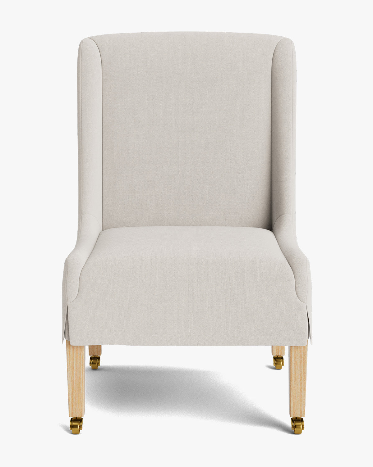 Classic Upholstered Dining Chair with Tailored Skirt & High Back for Dining Room