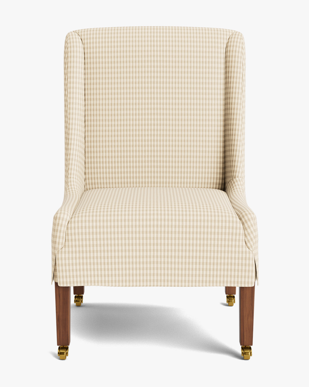 Classic Upholstered Dining Chair with Tailored Skirt & High Back for Dining Room