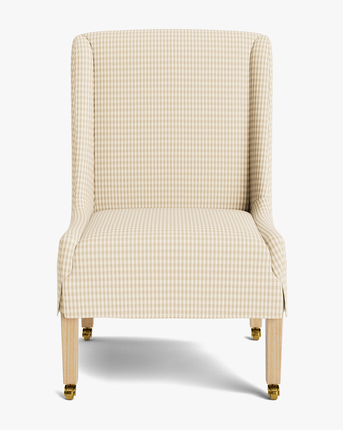 Classic Upholstered Dining Chair with Tailored Skirt & High Back for Dining Room