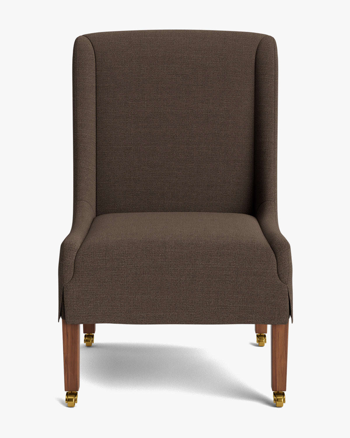 Classic Upholstered Dining Chair with Tailored Skirt & High Back for Dining Room