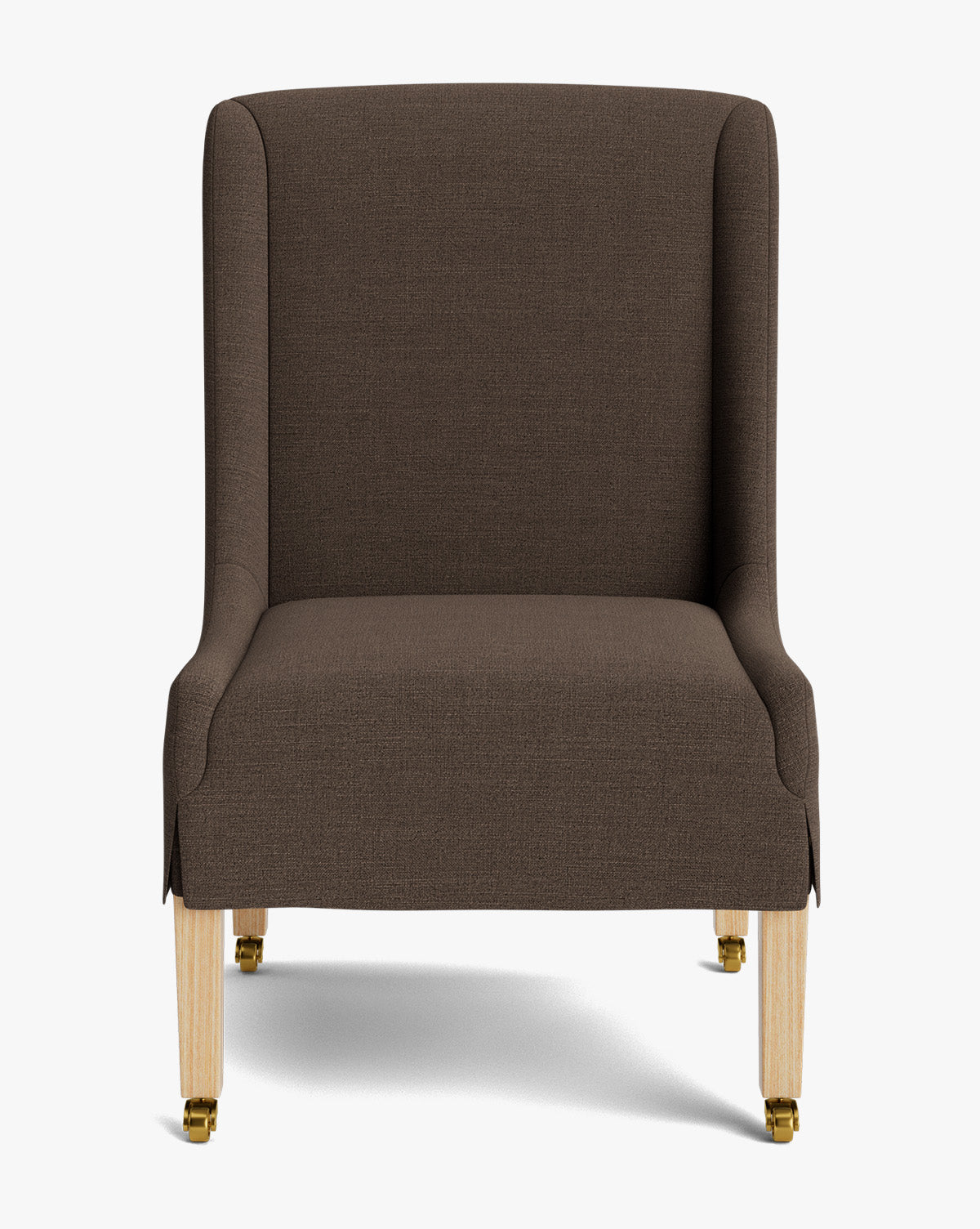 Classic Upholstered Dining Chair with Tailored Skirt & High Back for Dining Room