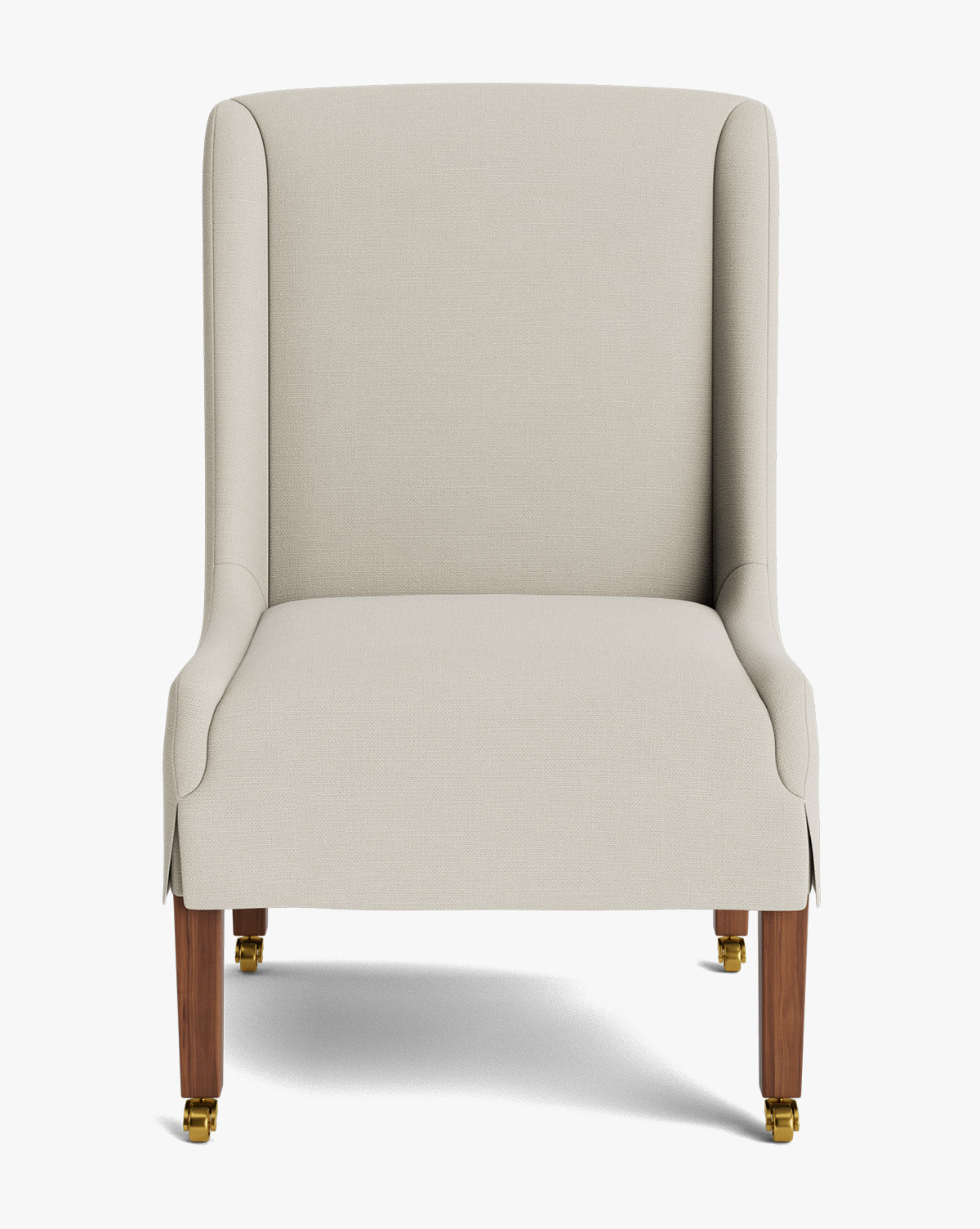 Classic Upholstered Dining Chair with Tailored Skirt & High Back for Dining Room