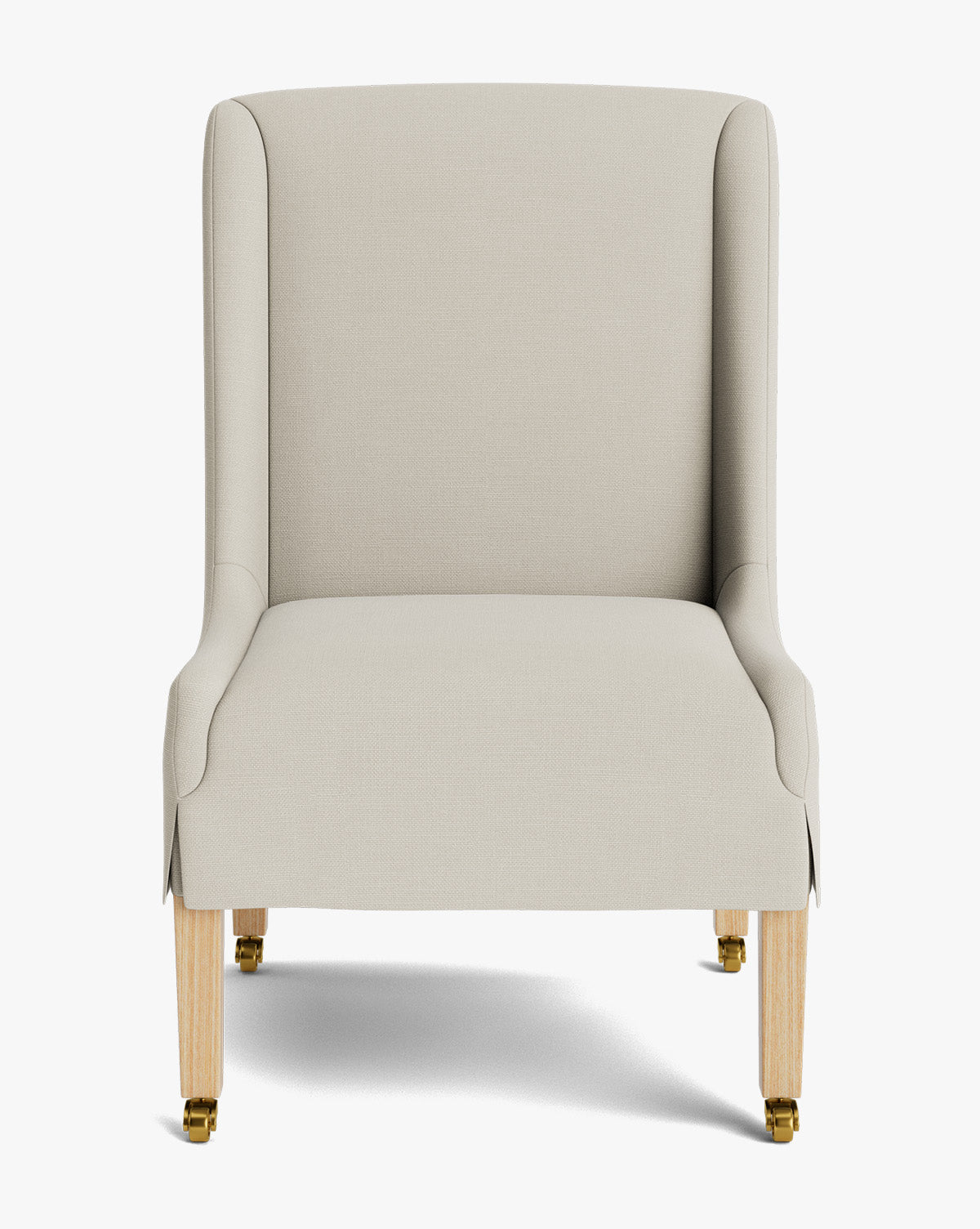 Classic Upholstered Dining Chair with Tailored Skirt & High Back for Dining Room