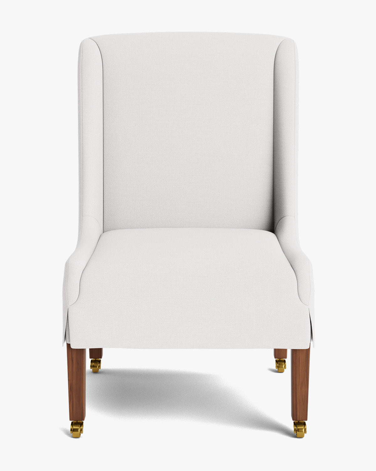 Classic Upholstered Dining Chair with Tailored Skirt & High Back for Dining Room