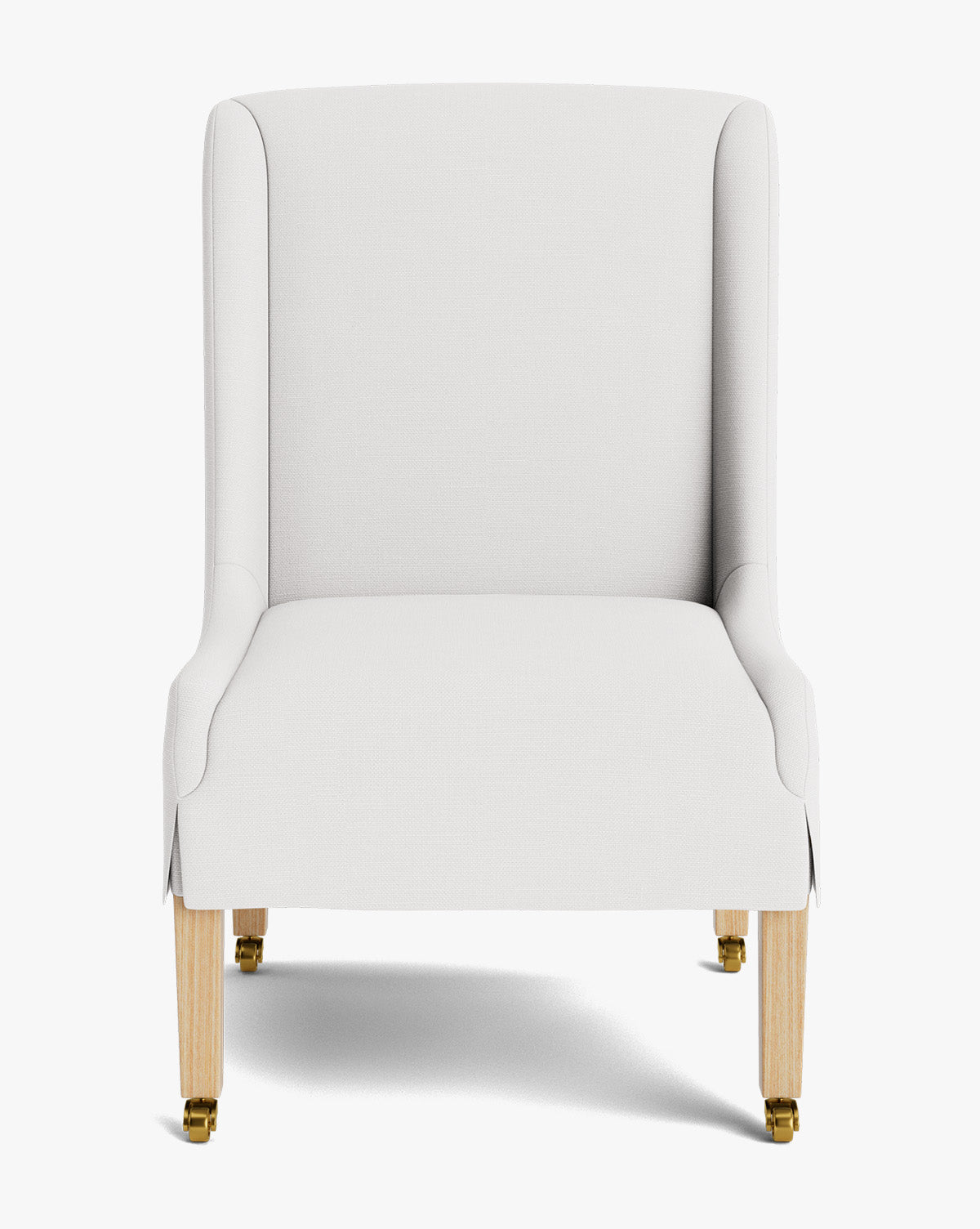 Classic Upholstered Dining Chair with Tailored Skirt & High Back for Dining Room
