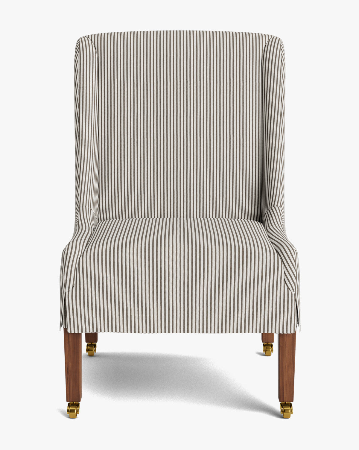 Classic Upholstered Dining Chair with Tailored Skirt & High Back for Dining Room