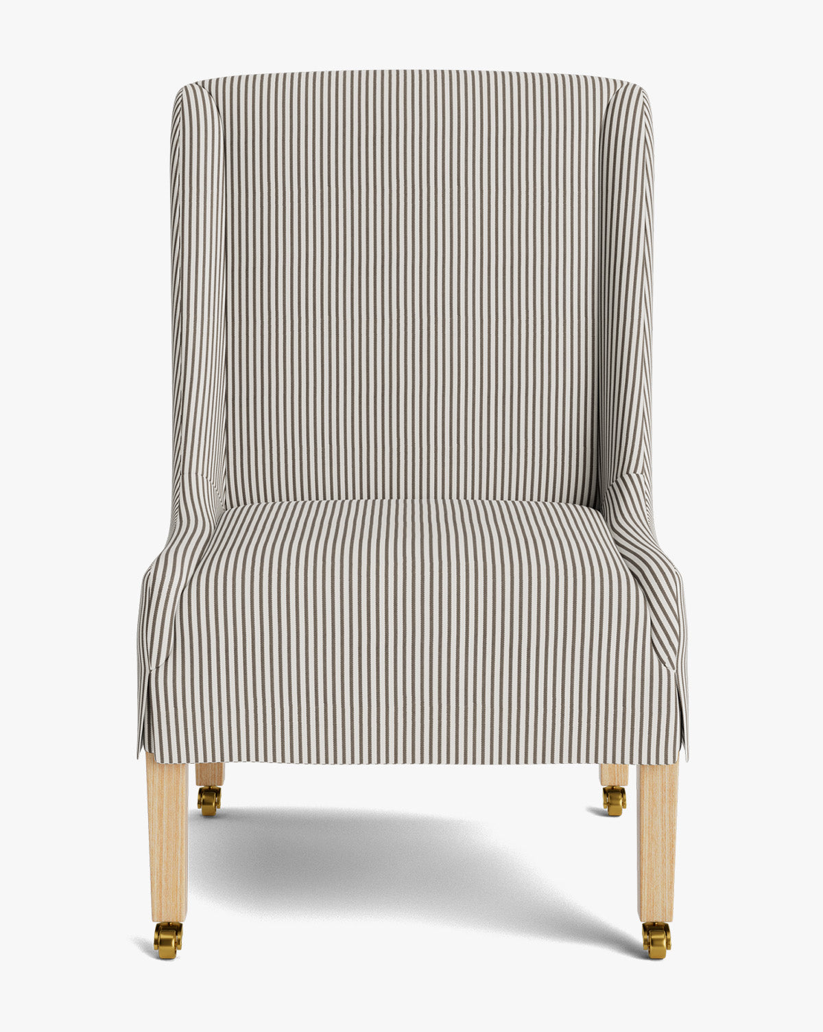 Classic Upholstered Dining Chair with Tailored Skirt & High Back for Dining Room