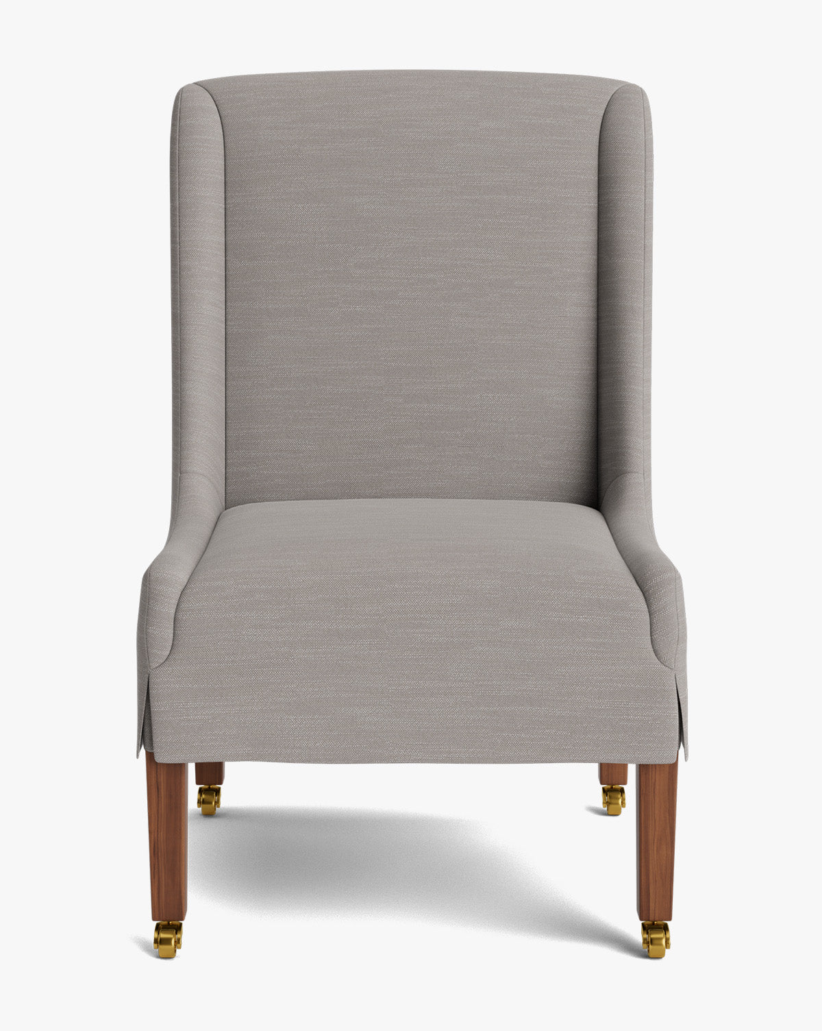 Classic Upholstered Dining Chair with Tailored Skirt & High Back for Dining Room