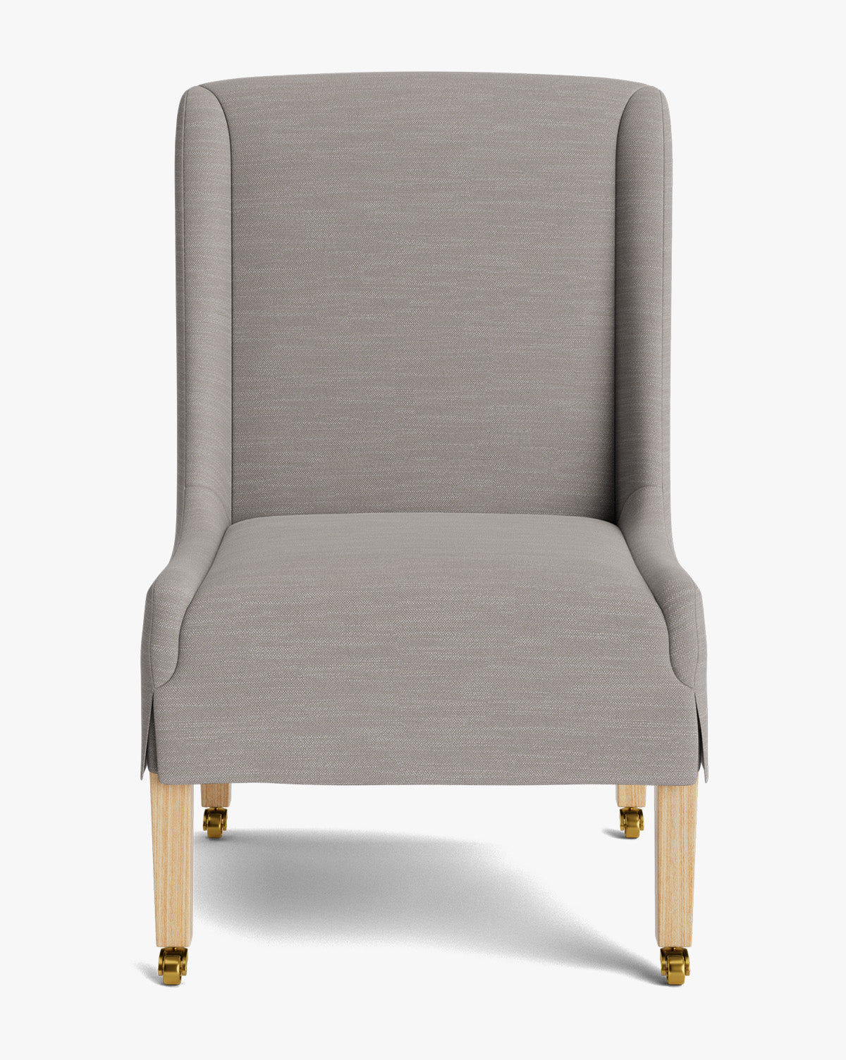 Classic Upholstered Dining Chair with Tailored Skirt & High Back for Dining Room