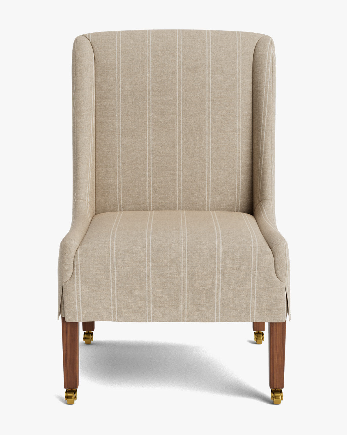 Classic Upholstered Dining Chair with Tailored Skirt & High Back for Dining Room