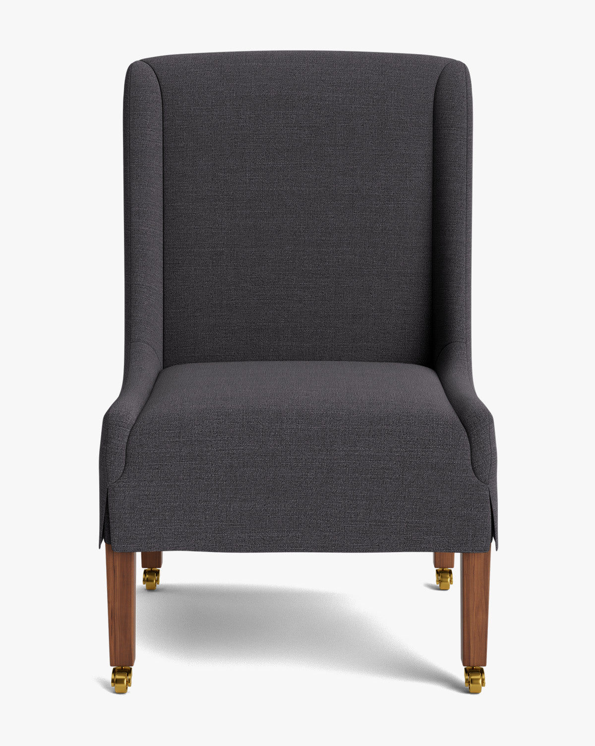 Classic Upholstered Dining Chair with Tailored Skirt & High Back for Dining Room