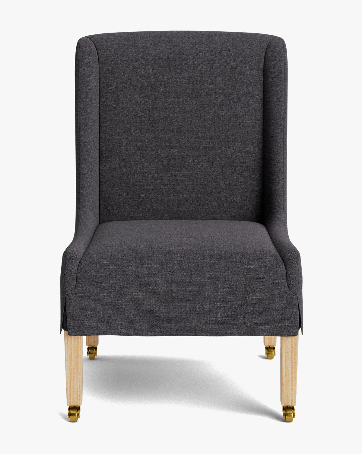 Classic Upholstered Dining Chair with Tailored Skirt & High Back for Dining Room