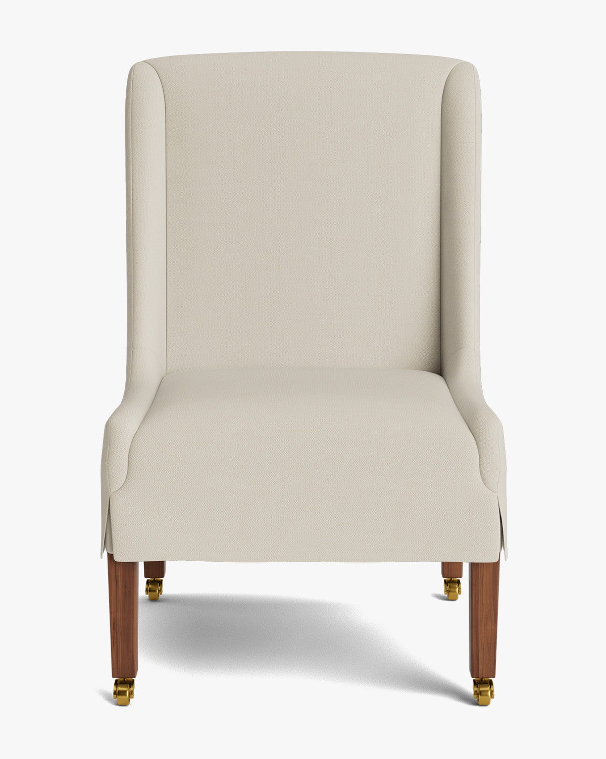 Classic Upholstered Dining Chair with Tailored Skirt & High Back for Dining Room