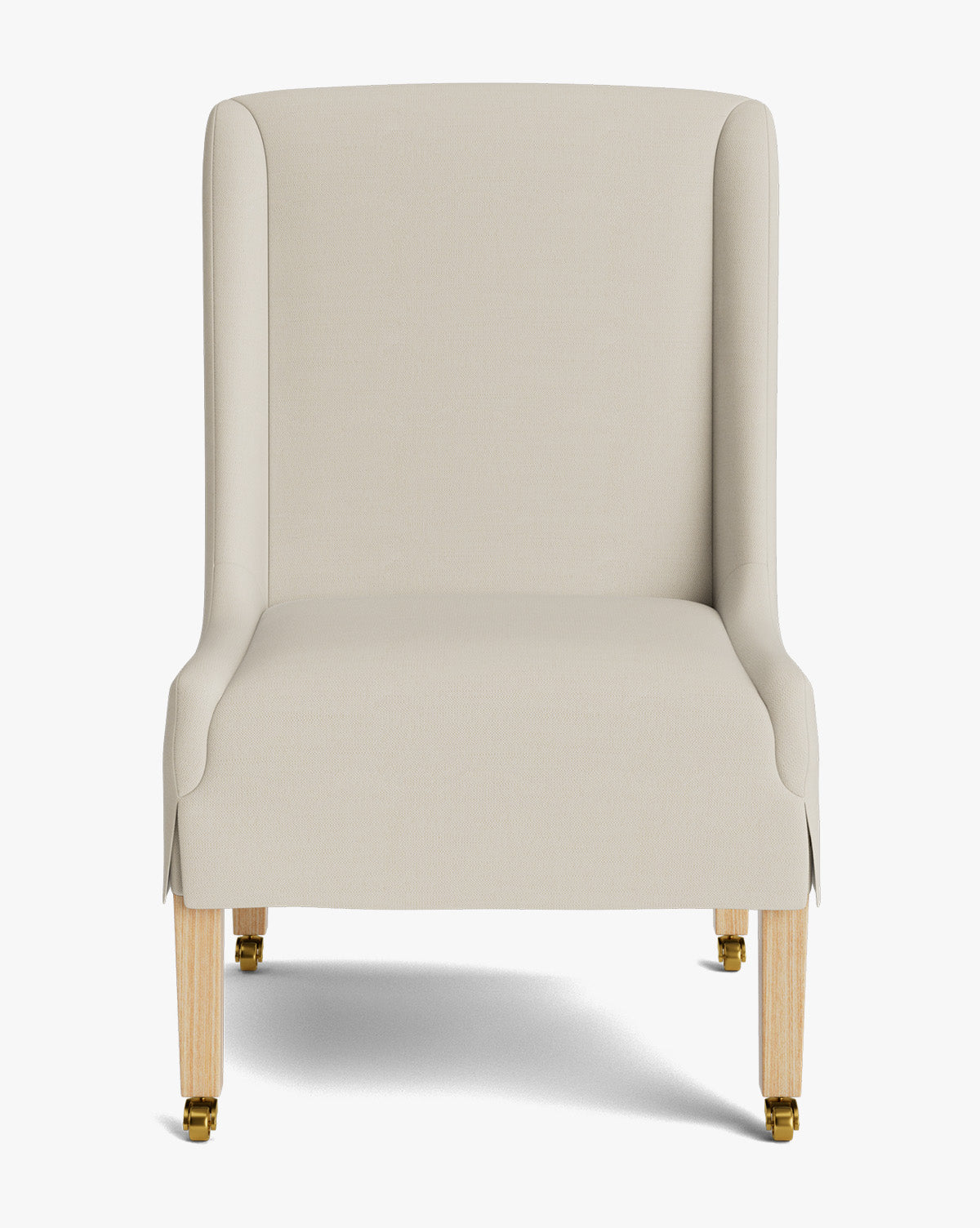 Classic Upholstered Dining Chair with Tailored Skirt & High Back for Dining Room