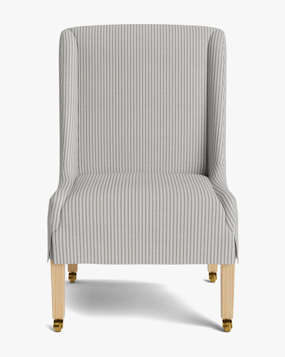 Classic Upholstered Dining Chair with Tailored Skirt & High Back for Dining Room