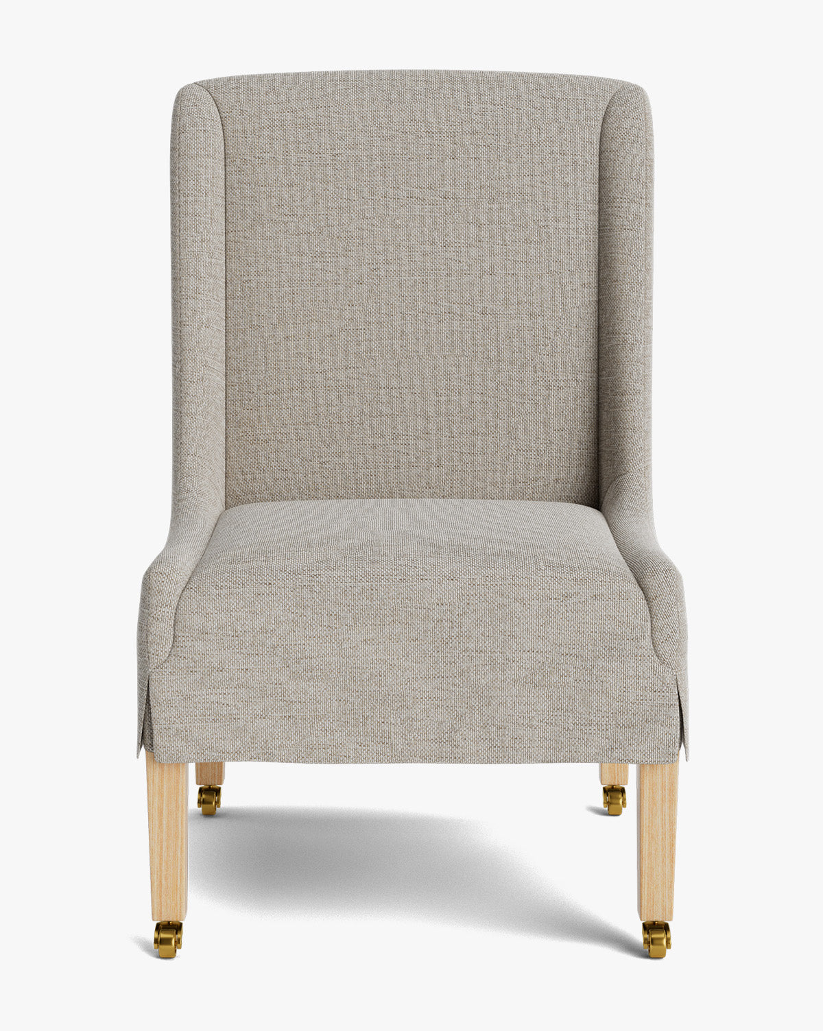 Classic Upholstered Dining Chair with Tailored Skirt & High Back for Dining Room