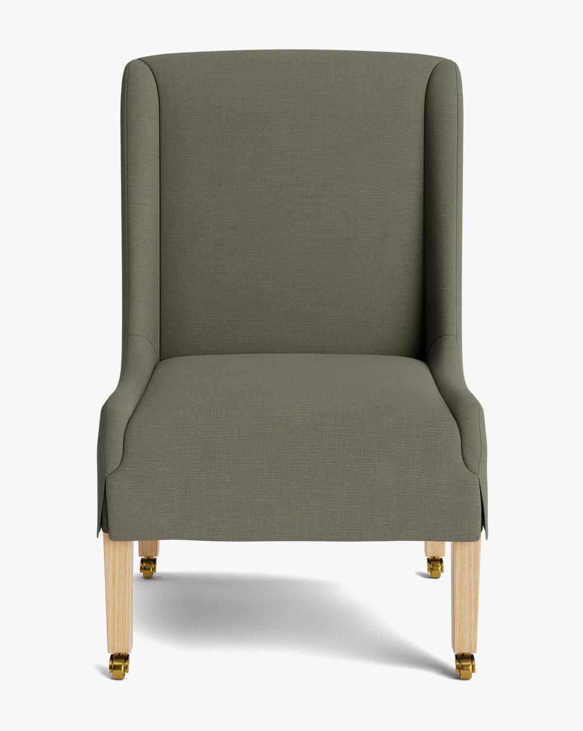 Classic Upholstered Dining Chair with Tailored Skirt & High Back for Dining Room