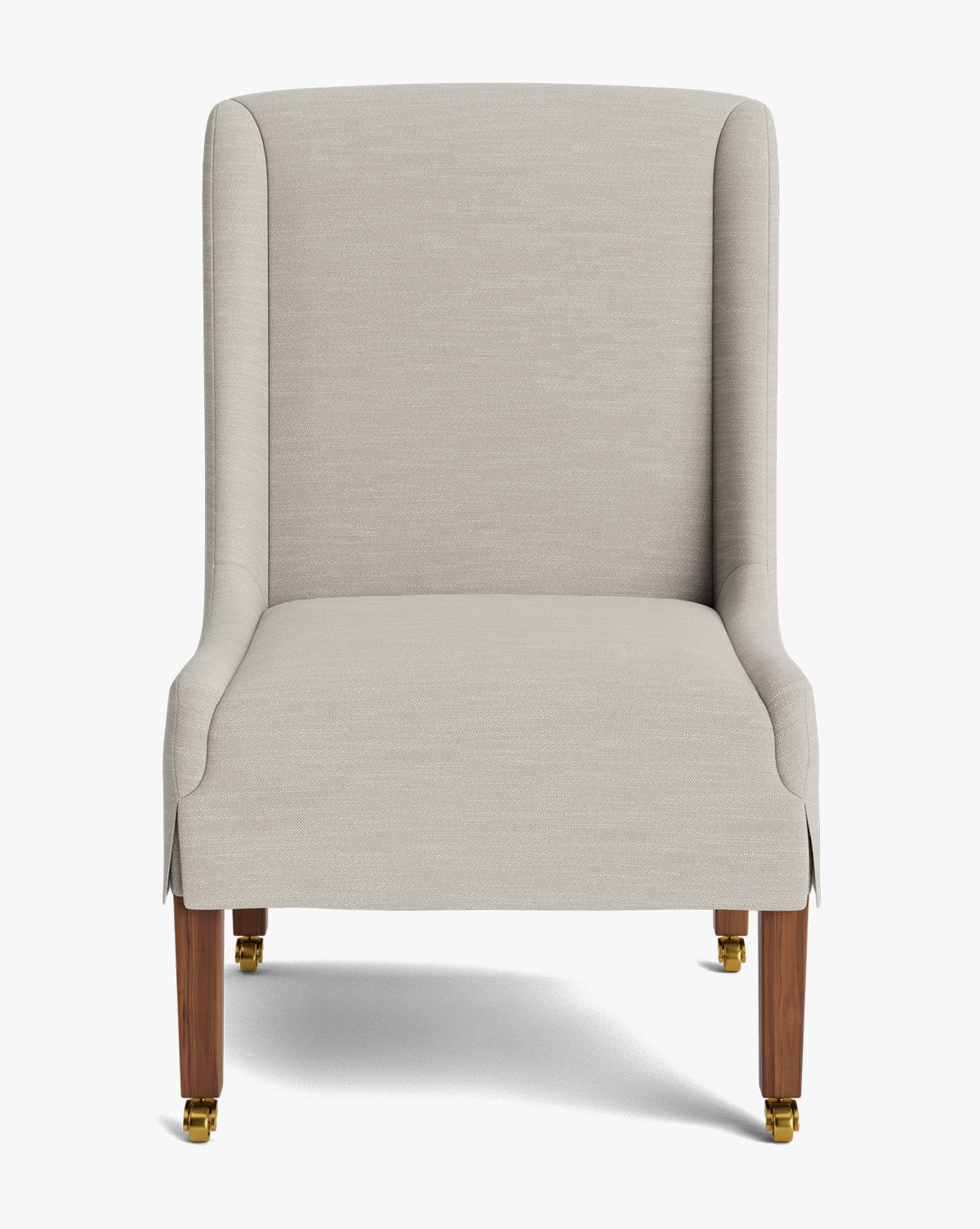 Classic Upholstered Dining Chair with Tailored Skirt & High Back for Dining Room