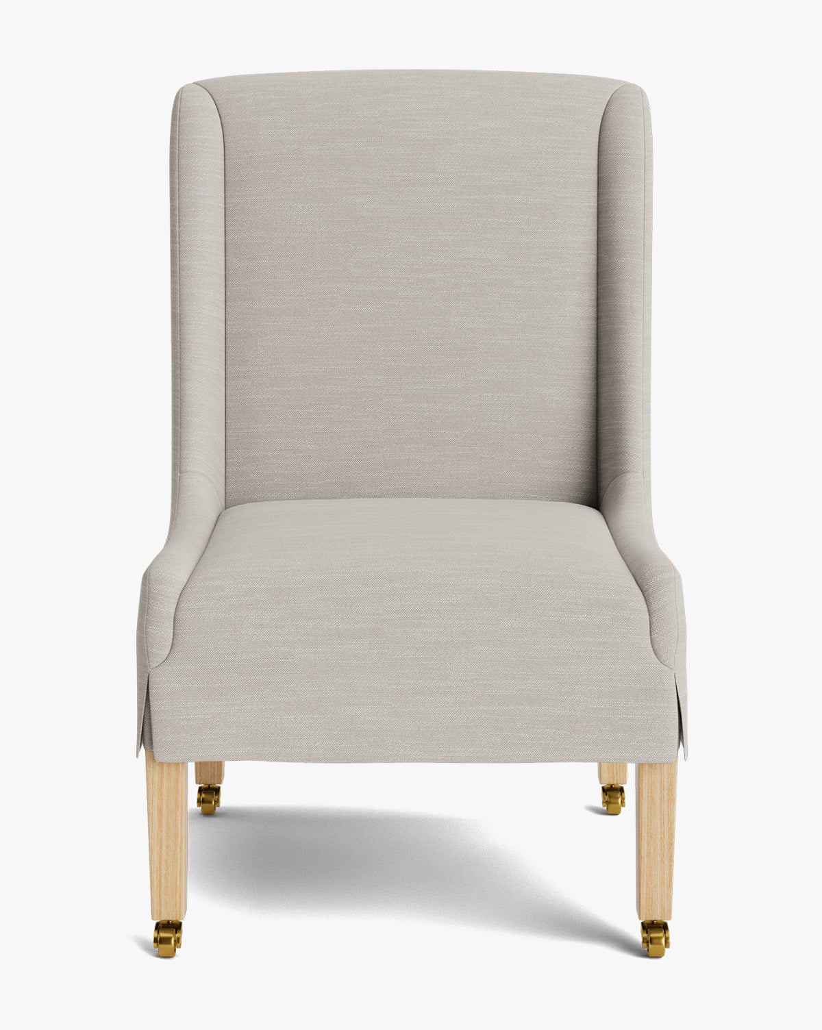 Classic Upholstered Dining Chair with Tailored Skirt & High Back for Dining Room