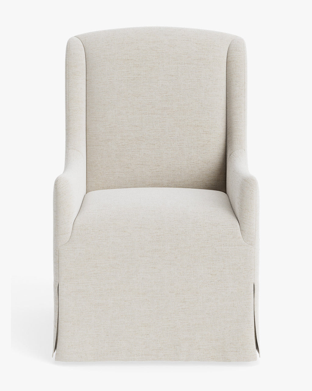 Classic Upholstered Dining Arm Chair with Curved Arms for Dining Room