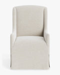 Classic Upholstered Dining Arm Chair with Curved Arms for Dining Room