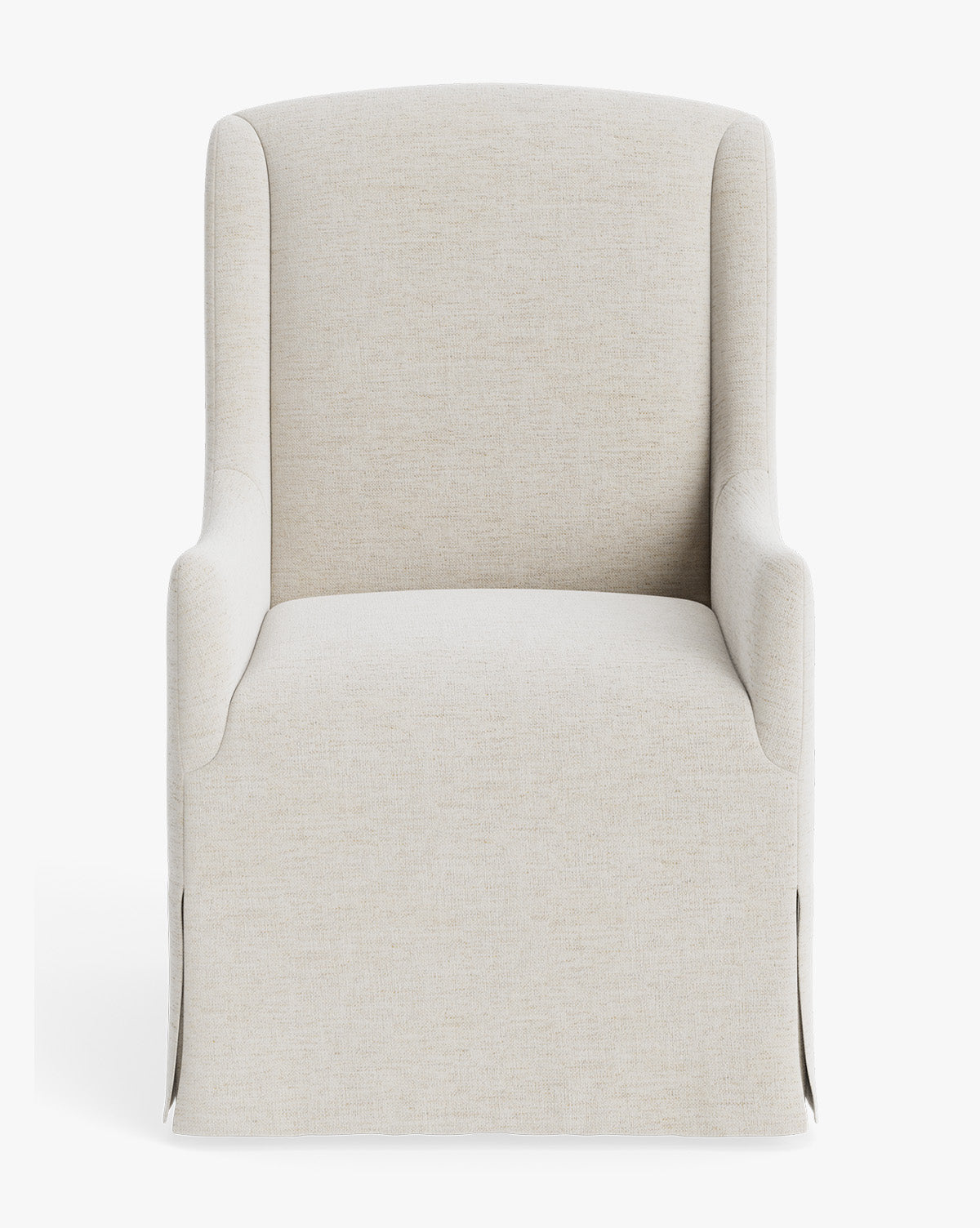 Classic Upholstered Dining Arm Chair with Curved Arms for Dining Room