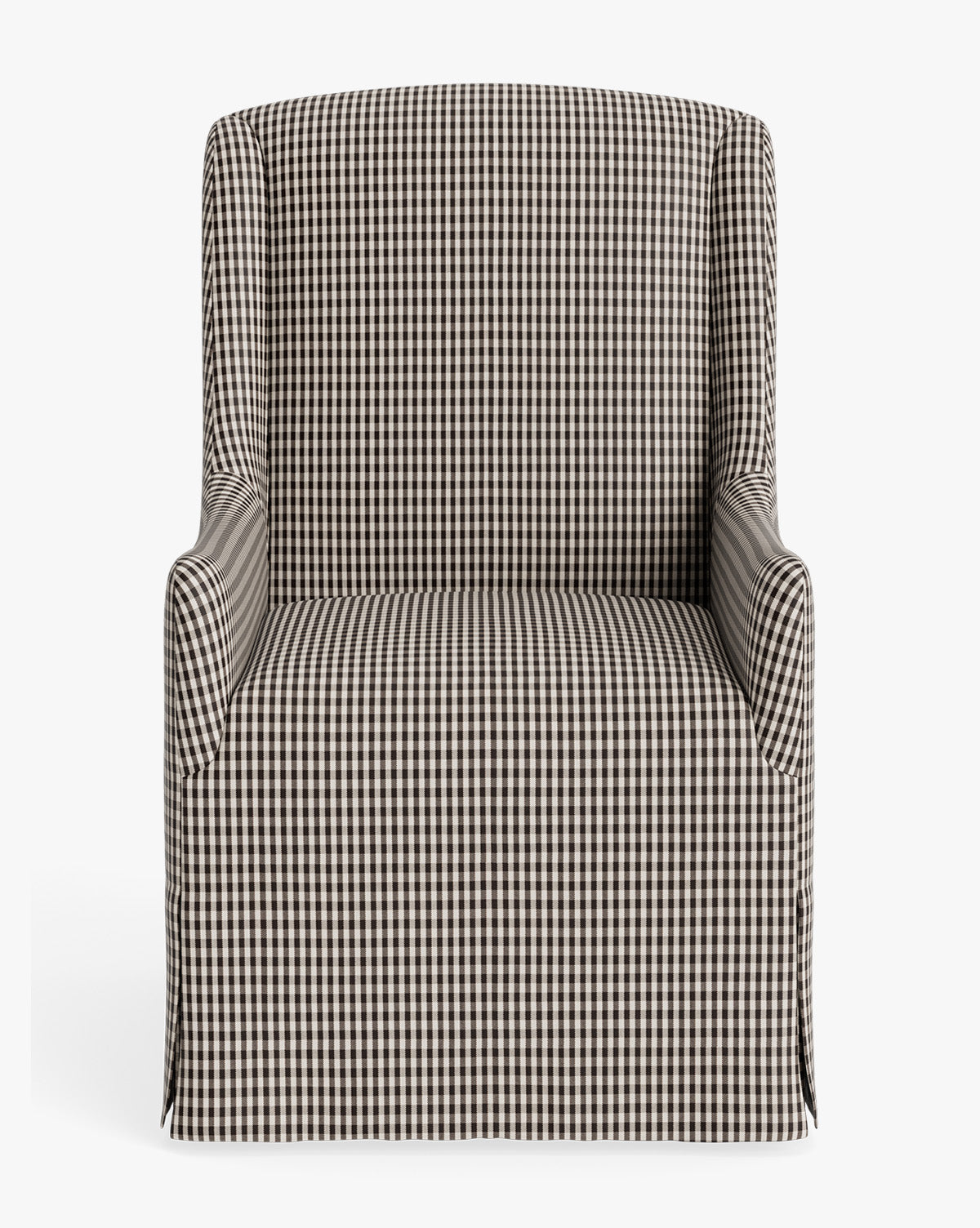 Classic Upholstered Dining Arm Chair with Curved Arms for Dining Room