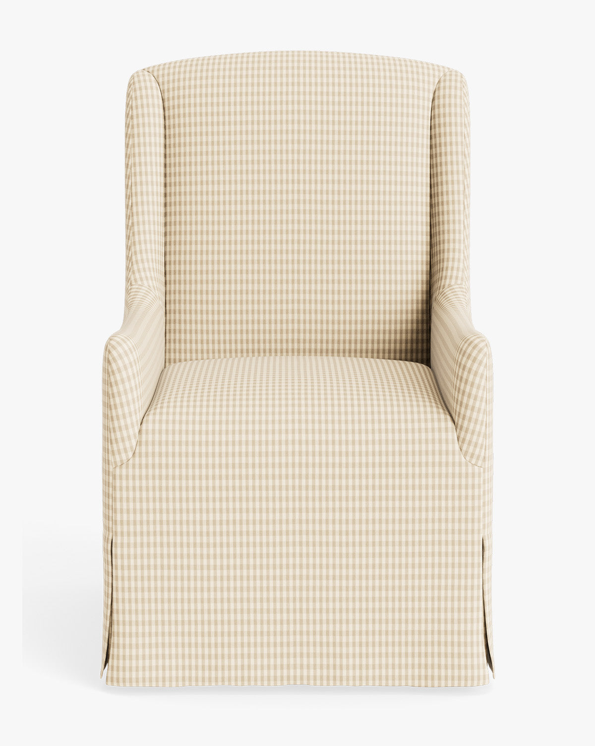 Classic Upholstered Dining Arm Chair with Curved Arms for Dining Room