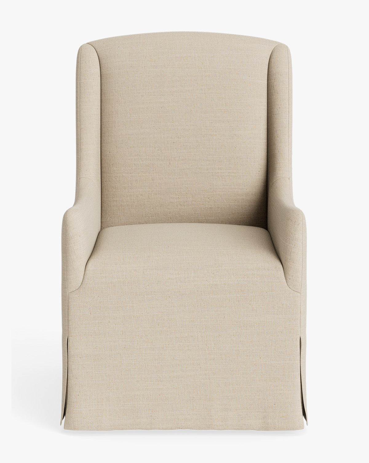 Classic Upholstered Dining Arm Chair with Curved Arms for Dining Room