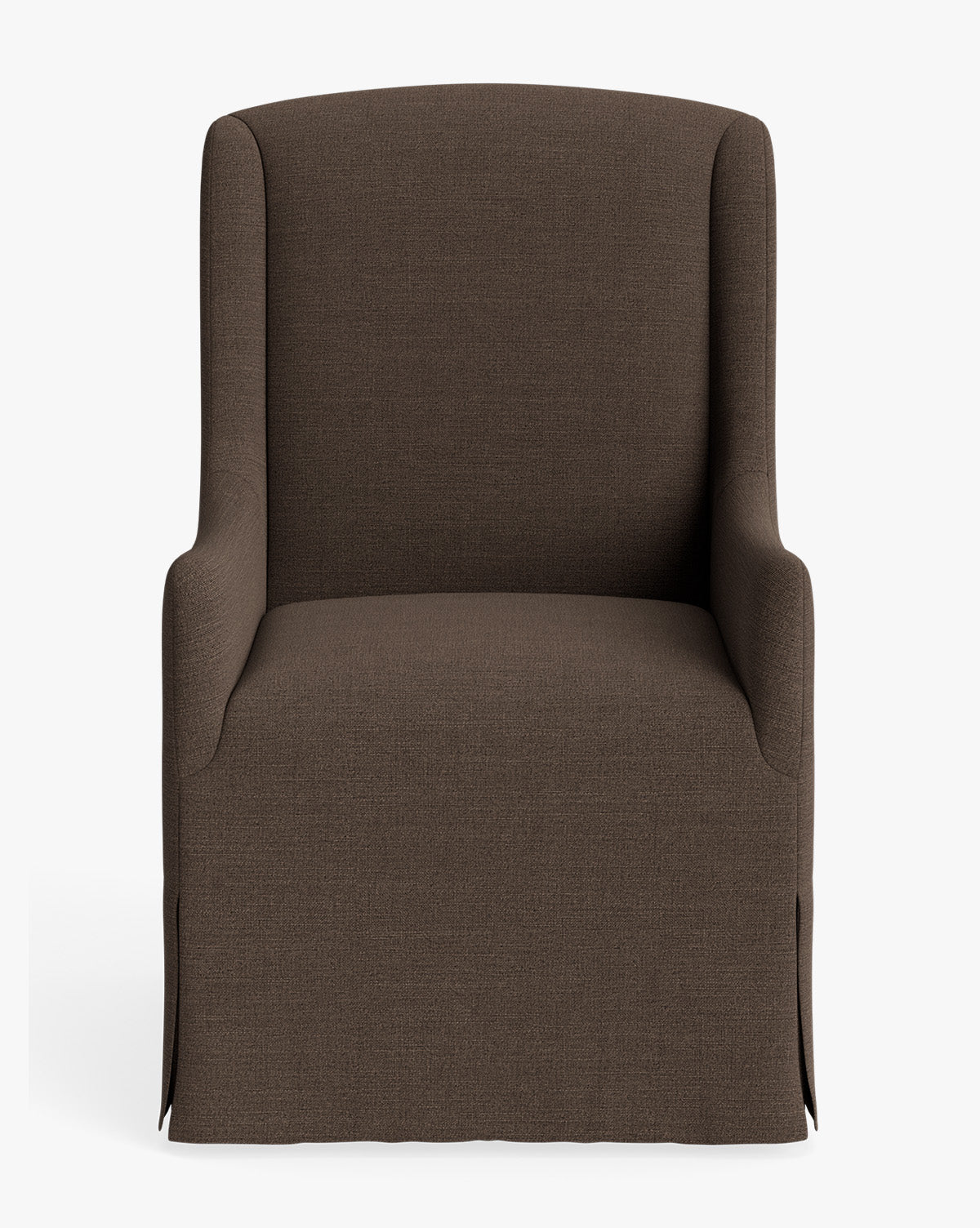 Classic Upholstered Dining Arm Chair with Curved Arms for Dining Room